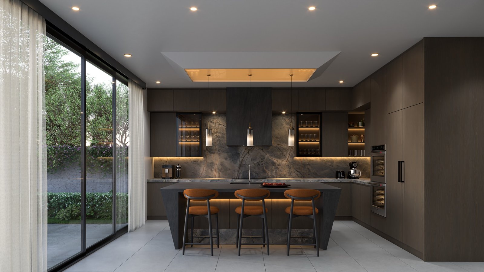 RAL 7013 // GARDEN VIEW KITCHEN & DINING