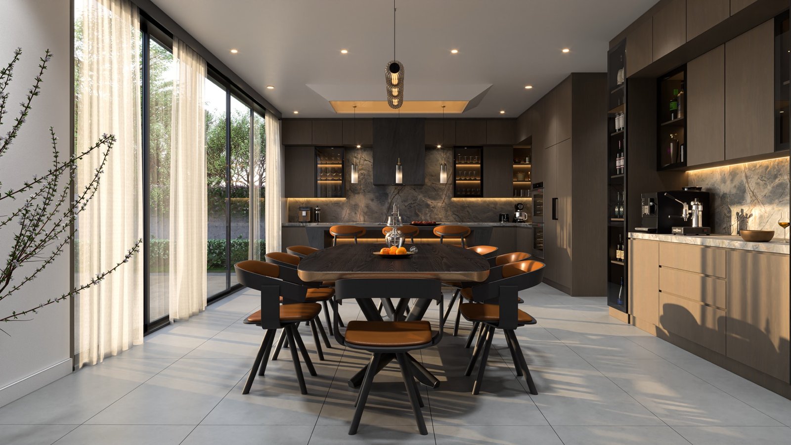 RAL 7013 // GARDEN VIEW KITCHEN & DINING