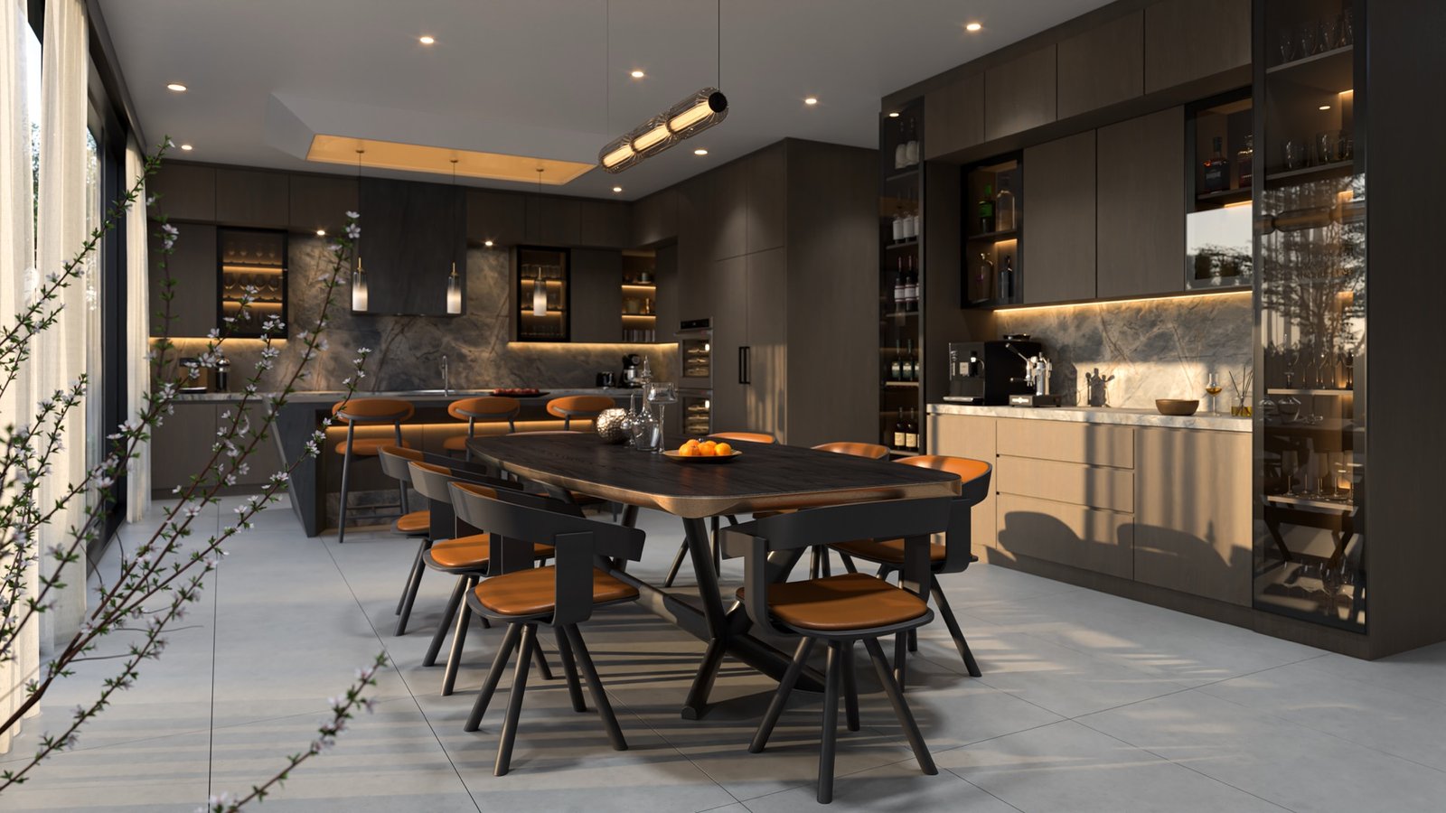 RAL 7013 // GARDEN VIEW KITCHEN & DINING
