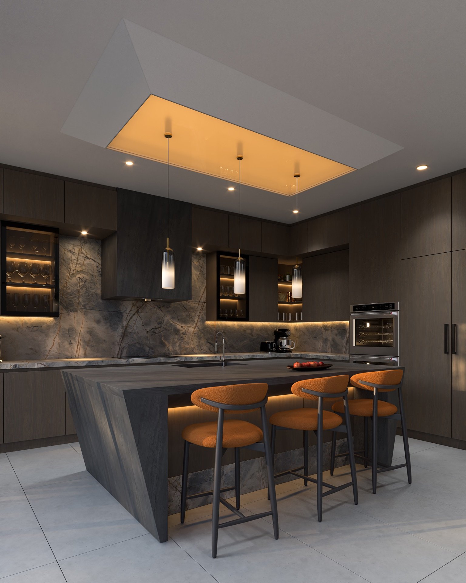 RAL 7013 // GARDEN VIEW KITCHEN & DINING