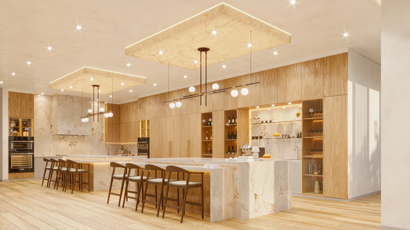 RAL 1002 // DOUBLE ISLAND KITCHEN