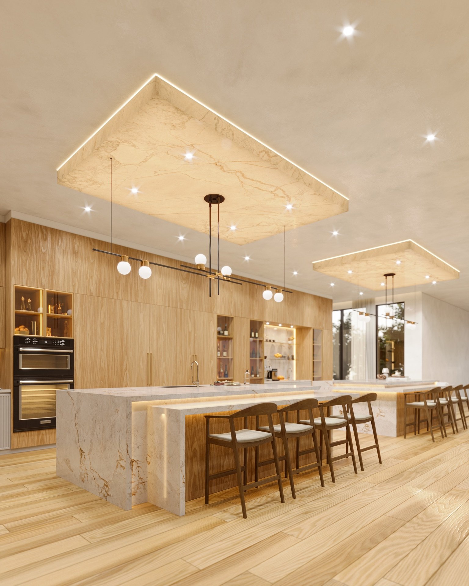 RAL 1002 // DOUBLE ISLAND KITCHEN