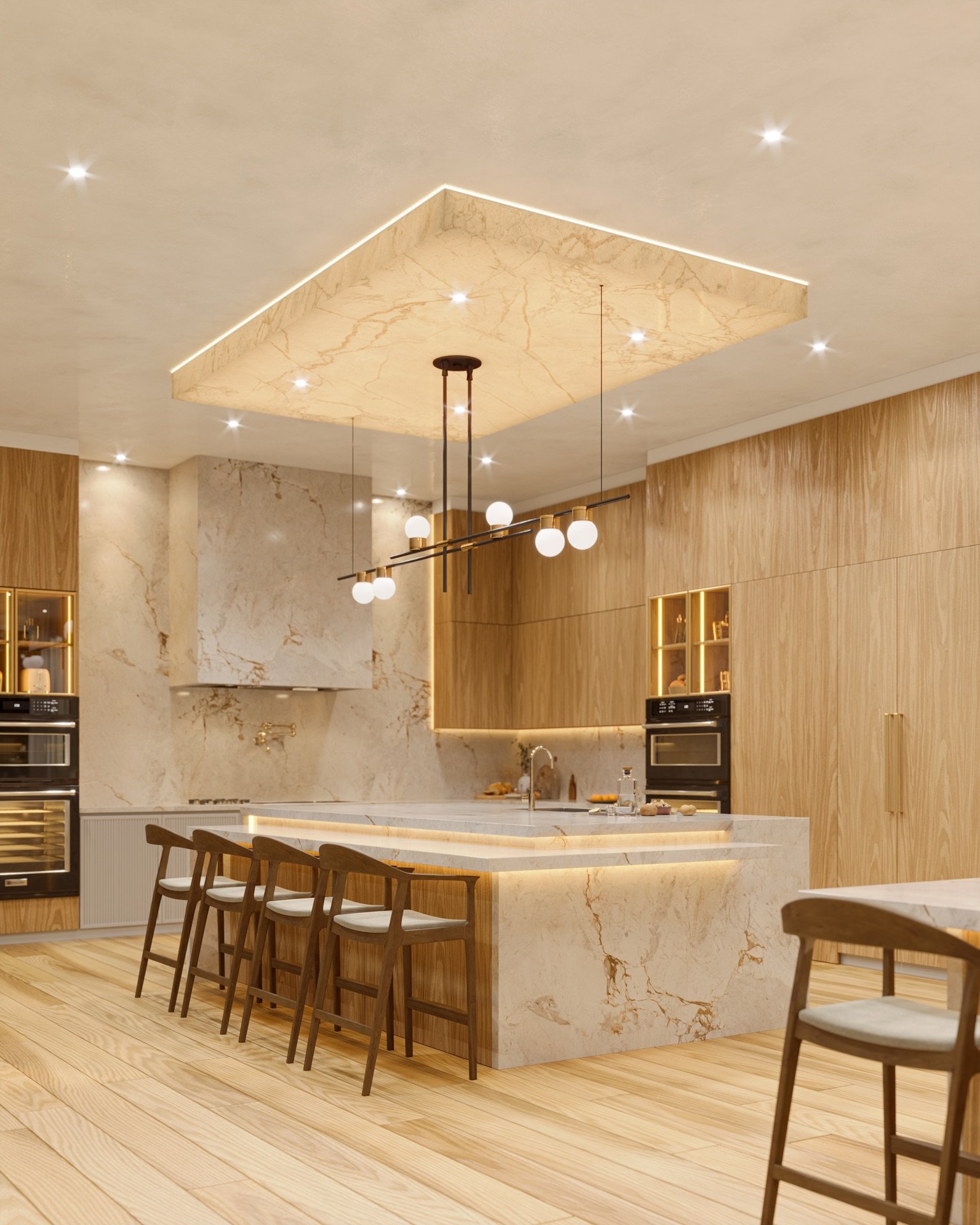 RAL 1002 // DOUBLE ISLAND KITCHEN