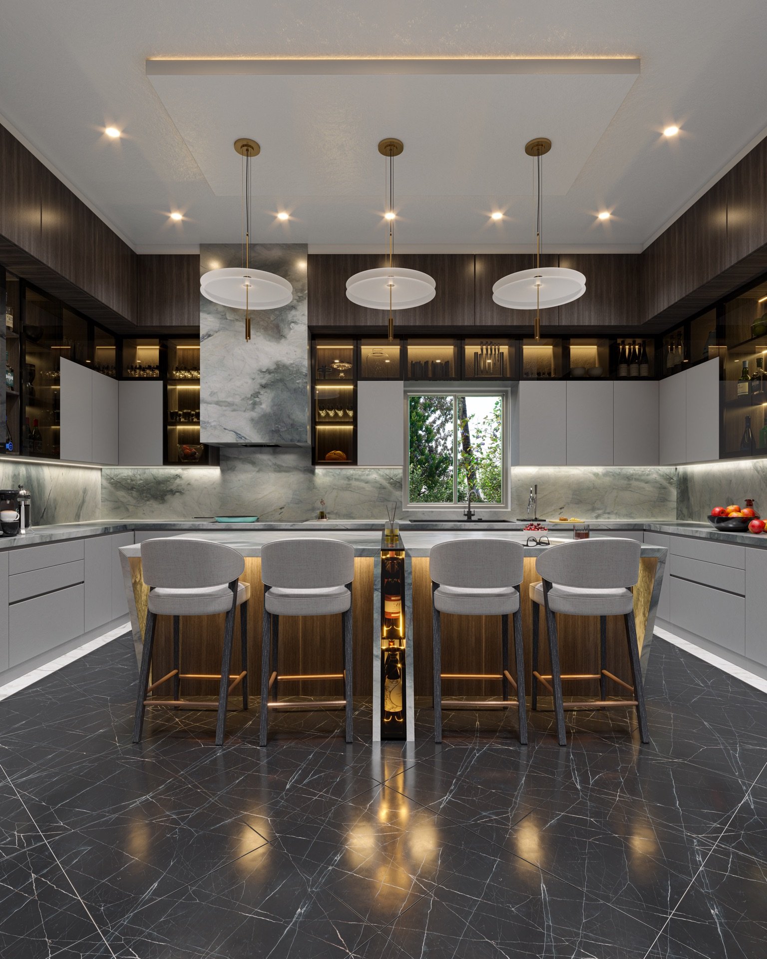 RAL 7022 // UMBRA STONE KITCHEN