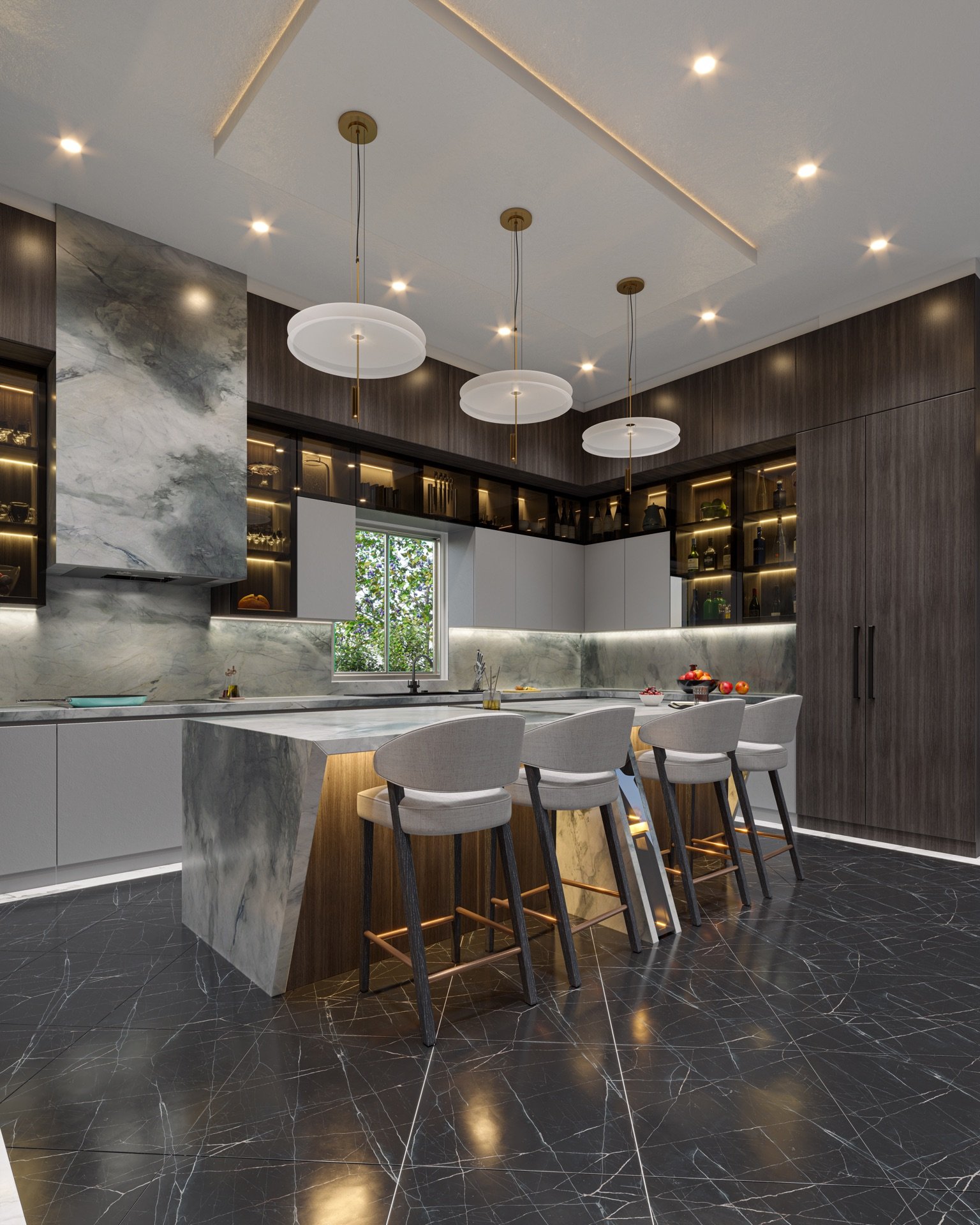 RAL 7022 // UMBRA STONE KITCHEN