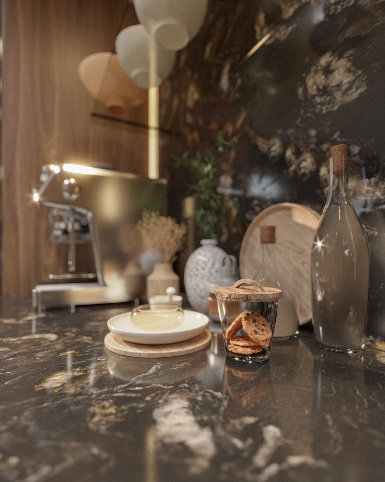 RAL 8001 // CURVED WOOD KITCHEN